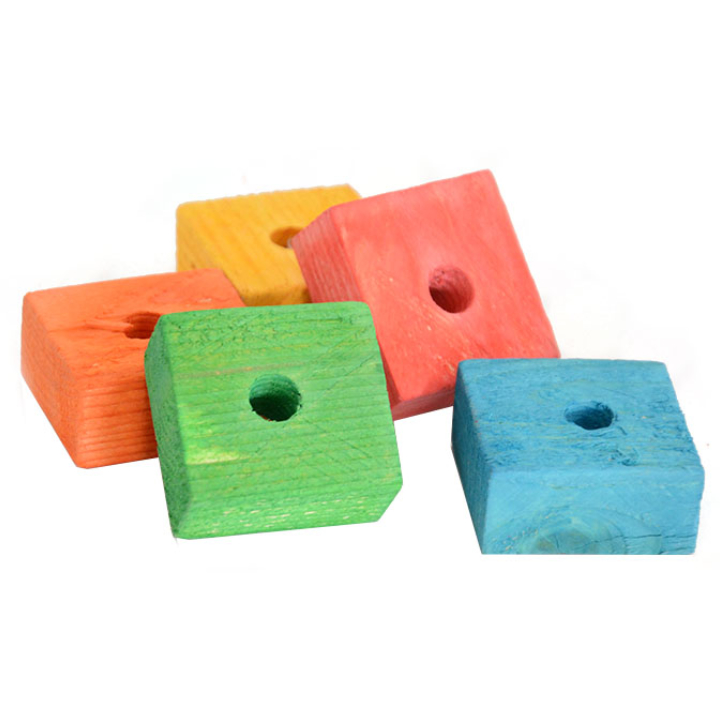 Weichholz Klötze bunt klein  5x2,5cm