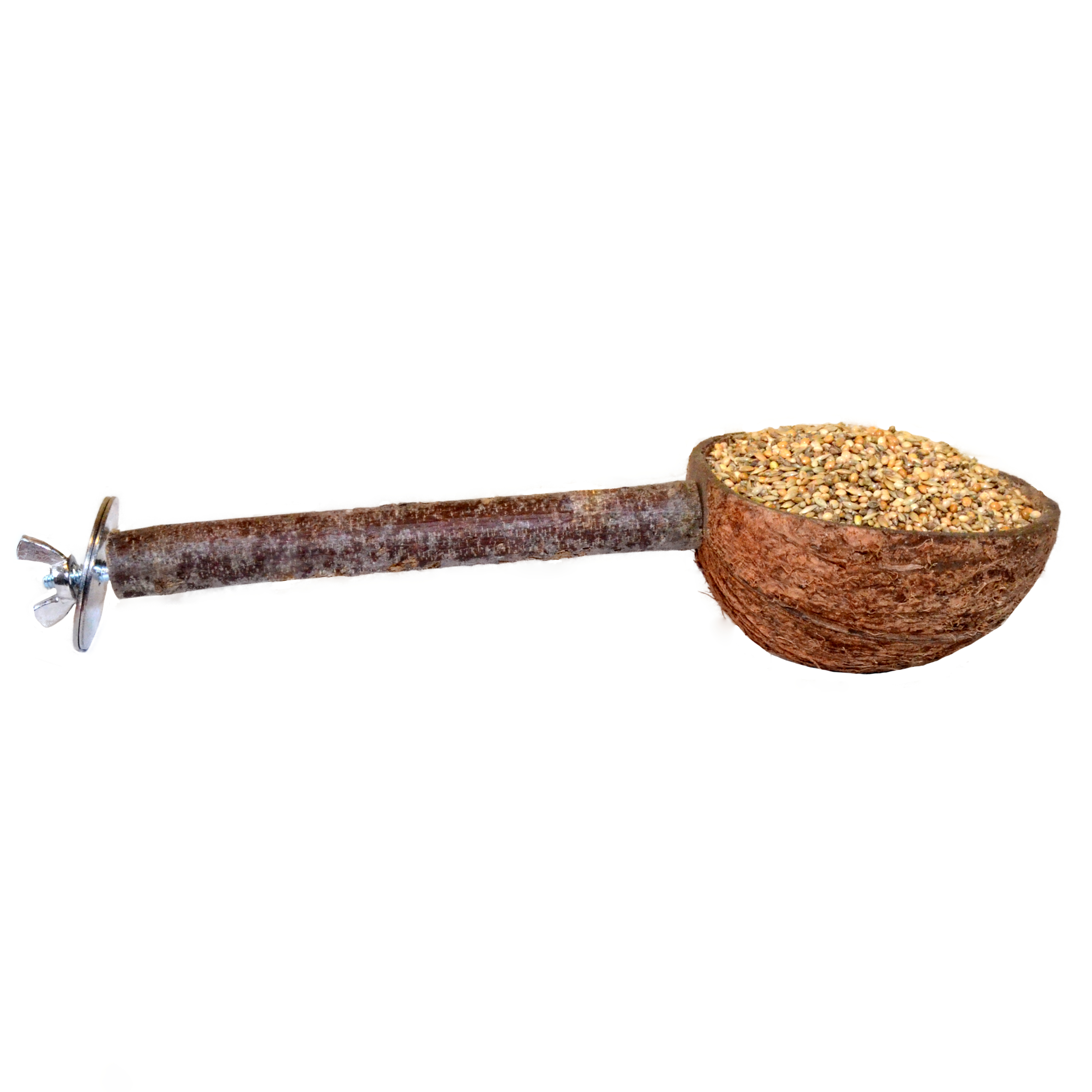 Futterschale Kokosnuss zum Anschrauben