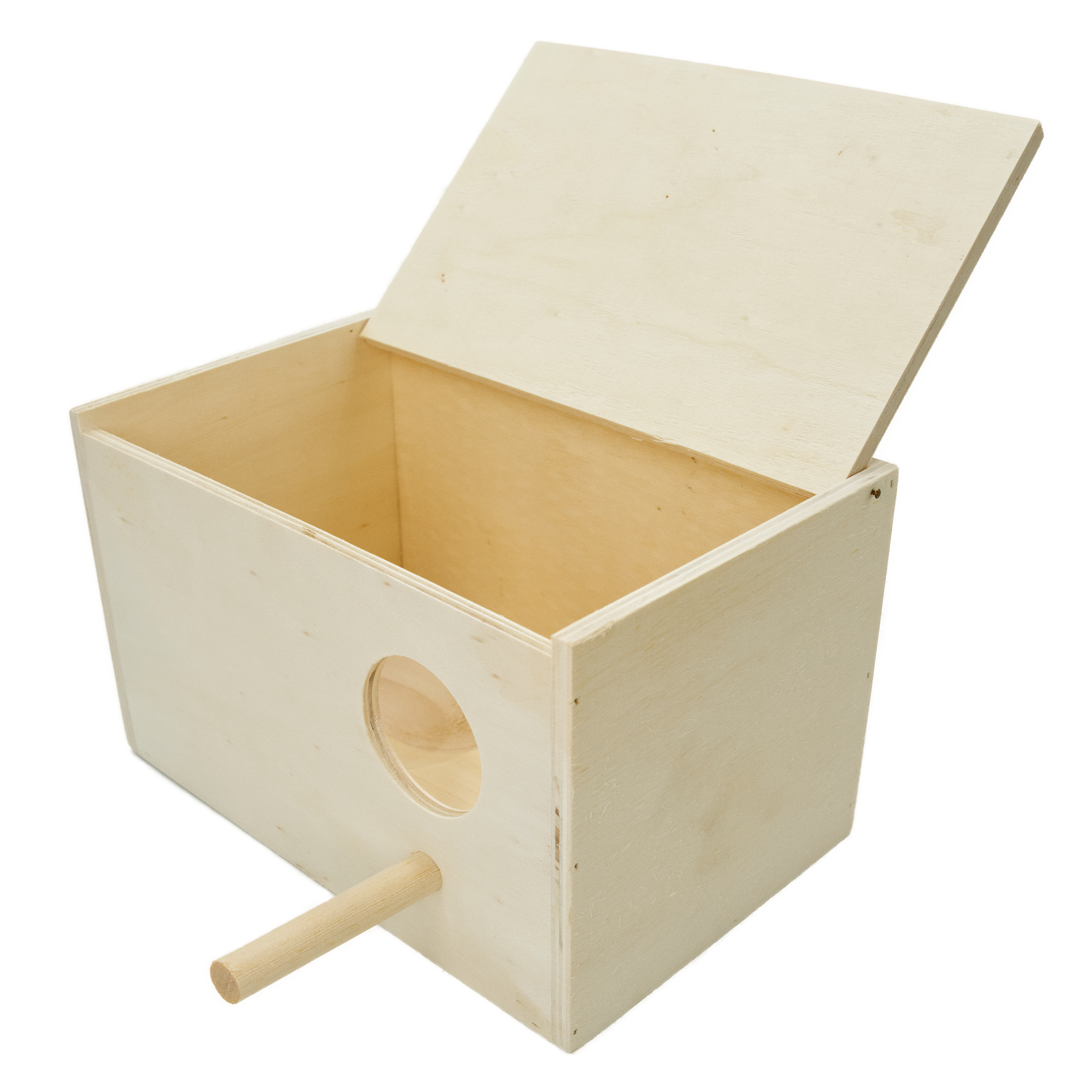 sw12120_wellensittich_nistkasten_loch_rechts_koernerbude Wellensittich Nistkasten Loch rechts 21 x 13 x 12,5 cm