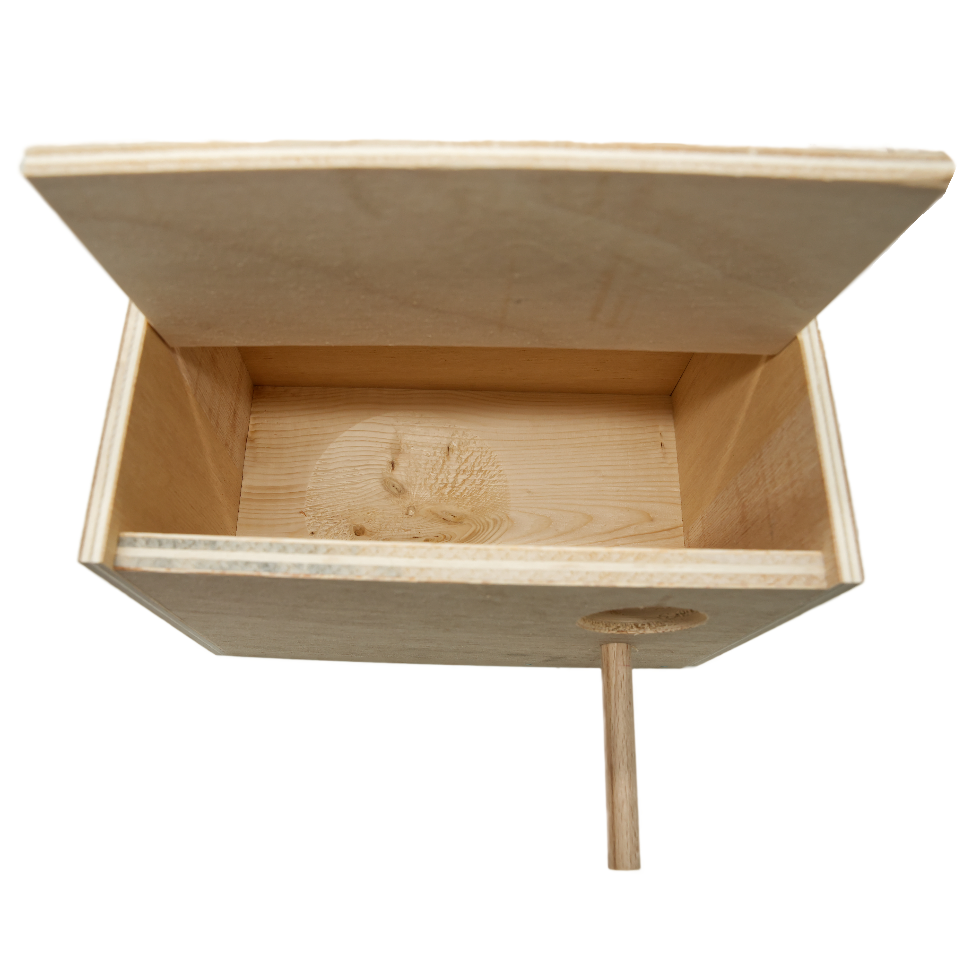 Wellensittich Nistkasten Loch rechts 28,5 x 14,0 x 14,0 cm