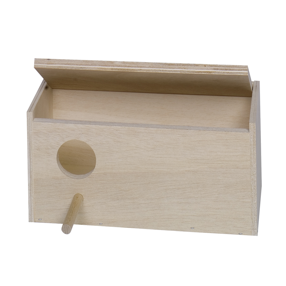 50240LDZknKbbobyG7nf1OlPV5k1nVlW Wellensittich Nistkasten Loch links 28,5 x 14,0 x 14,0 cm