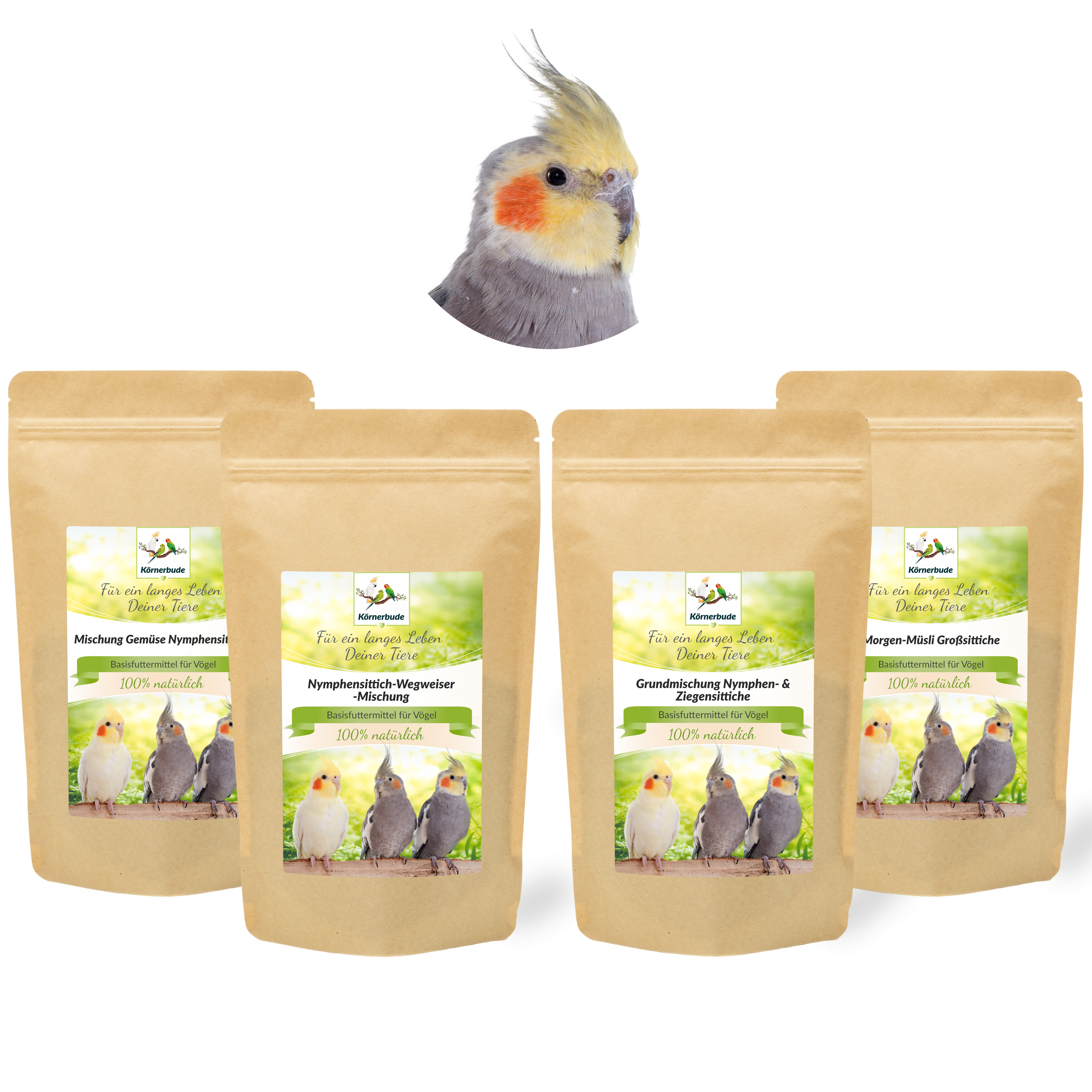 schnupper_menue_1_nymphensittichfutter_koernerbude Schnupper Menü Nymphensittiche