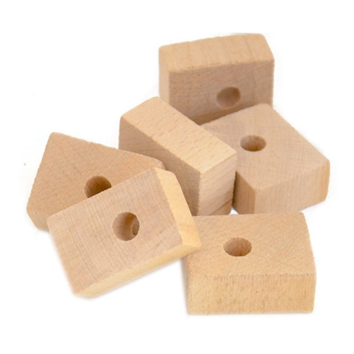 Holzklötzchen natur klein 5-7x2cm