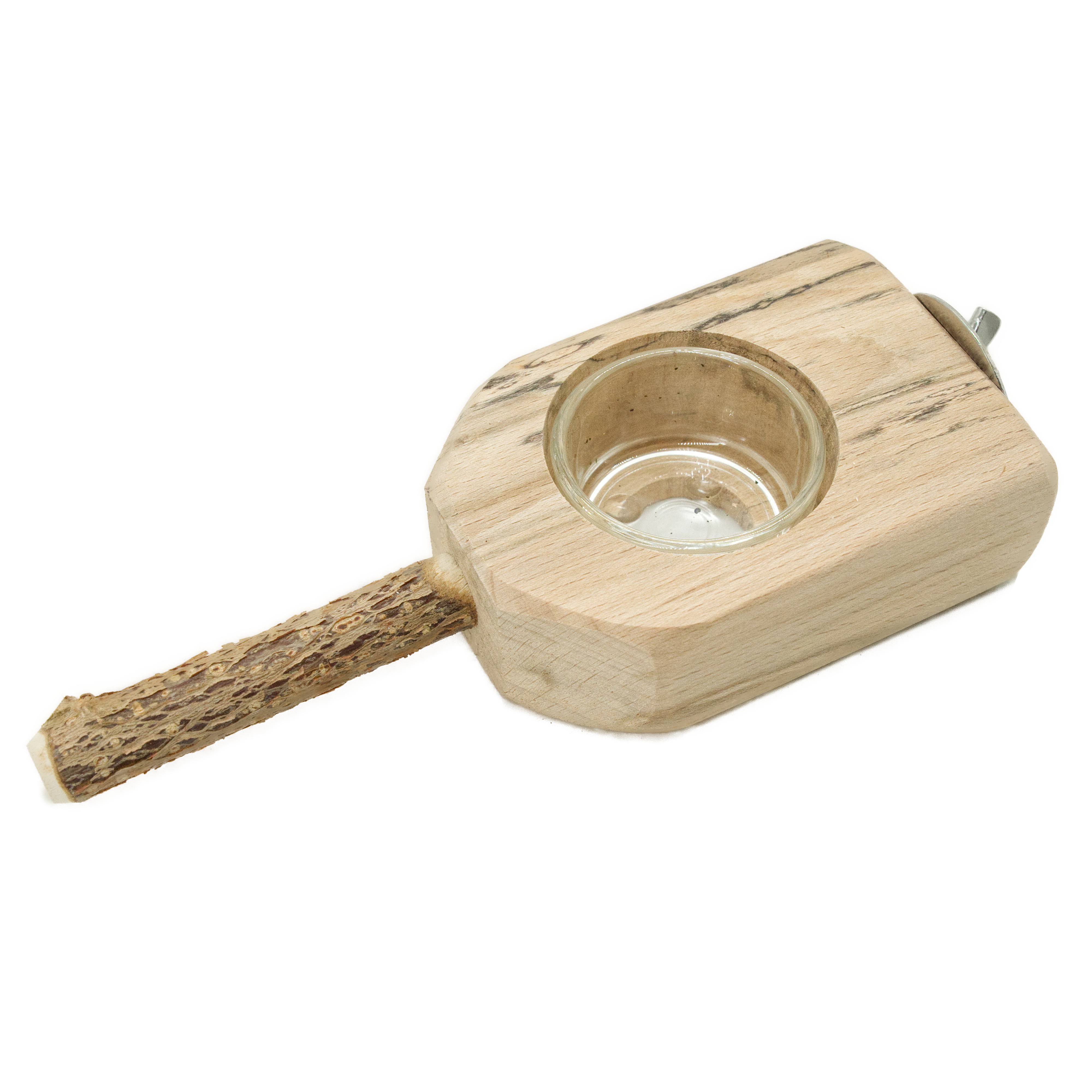 kleiner-futternapfhalter-aus-buchenholz-mit-sitzstange Kleiner Futternapfhalter aus Buchenholz mit Sitzstange