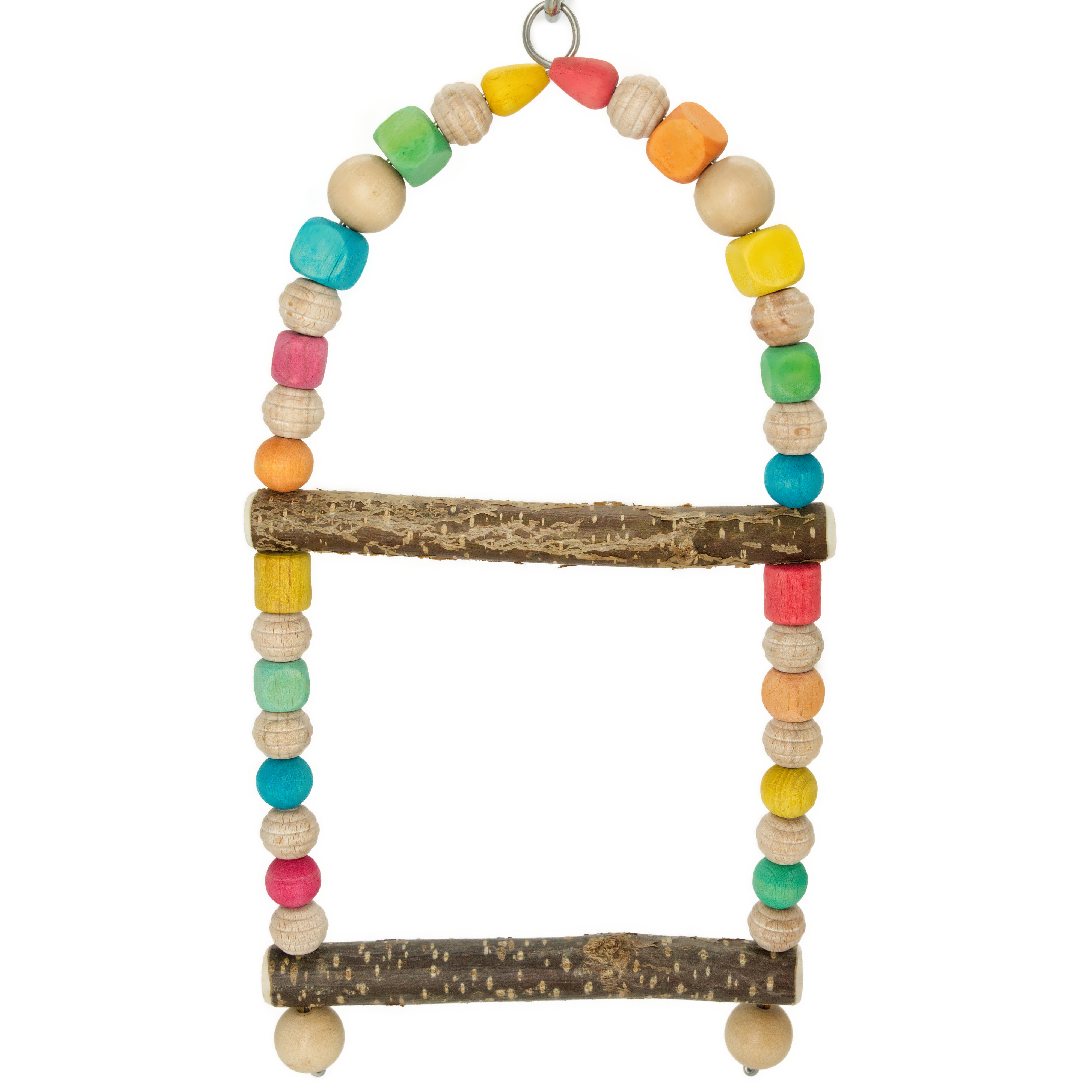 Regenbogen Schaukel für Sittiche und kleine Papageien ca. 30 cm lang ca. 15 cm breit