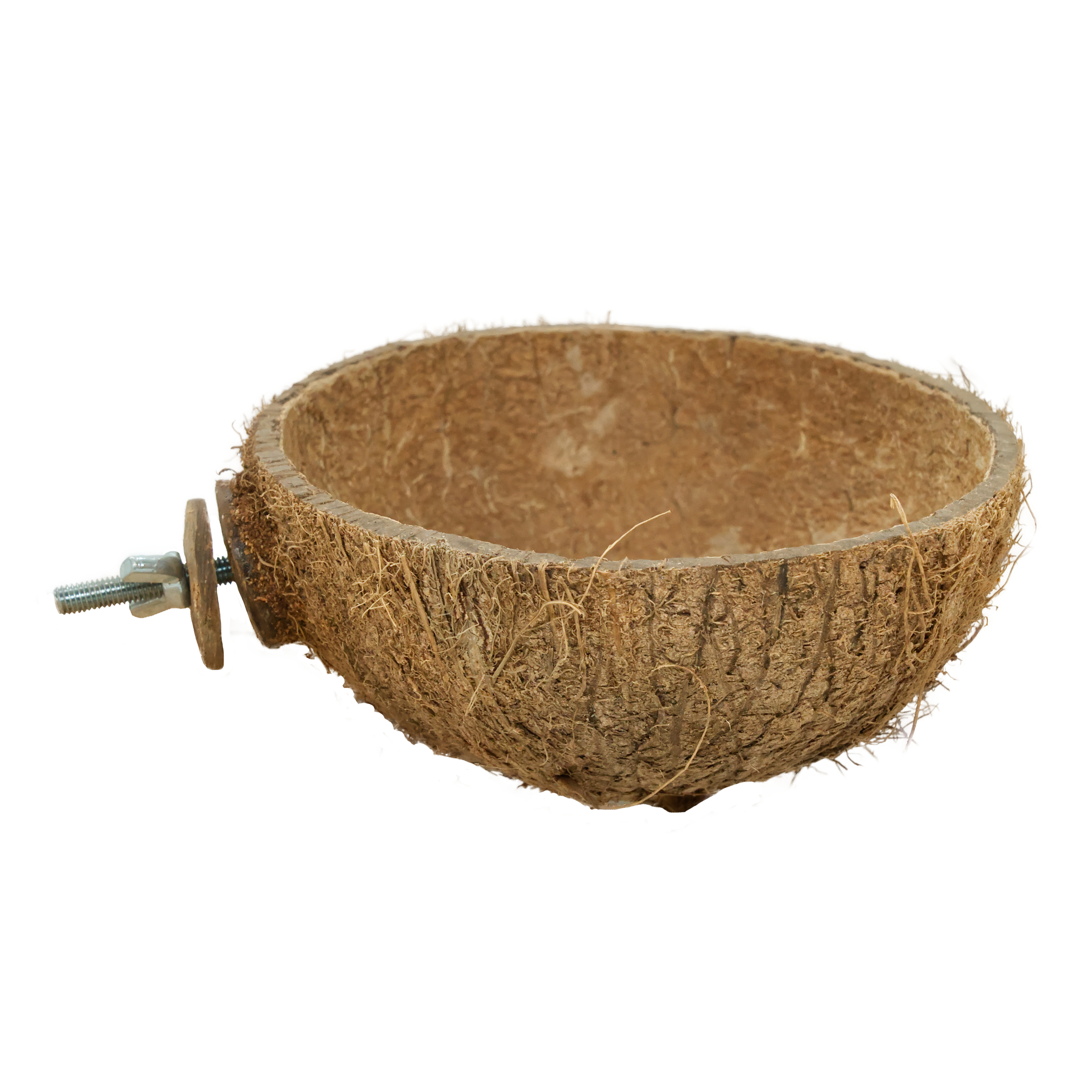 Kokos-Futterschale mit Halterung • kurz