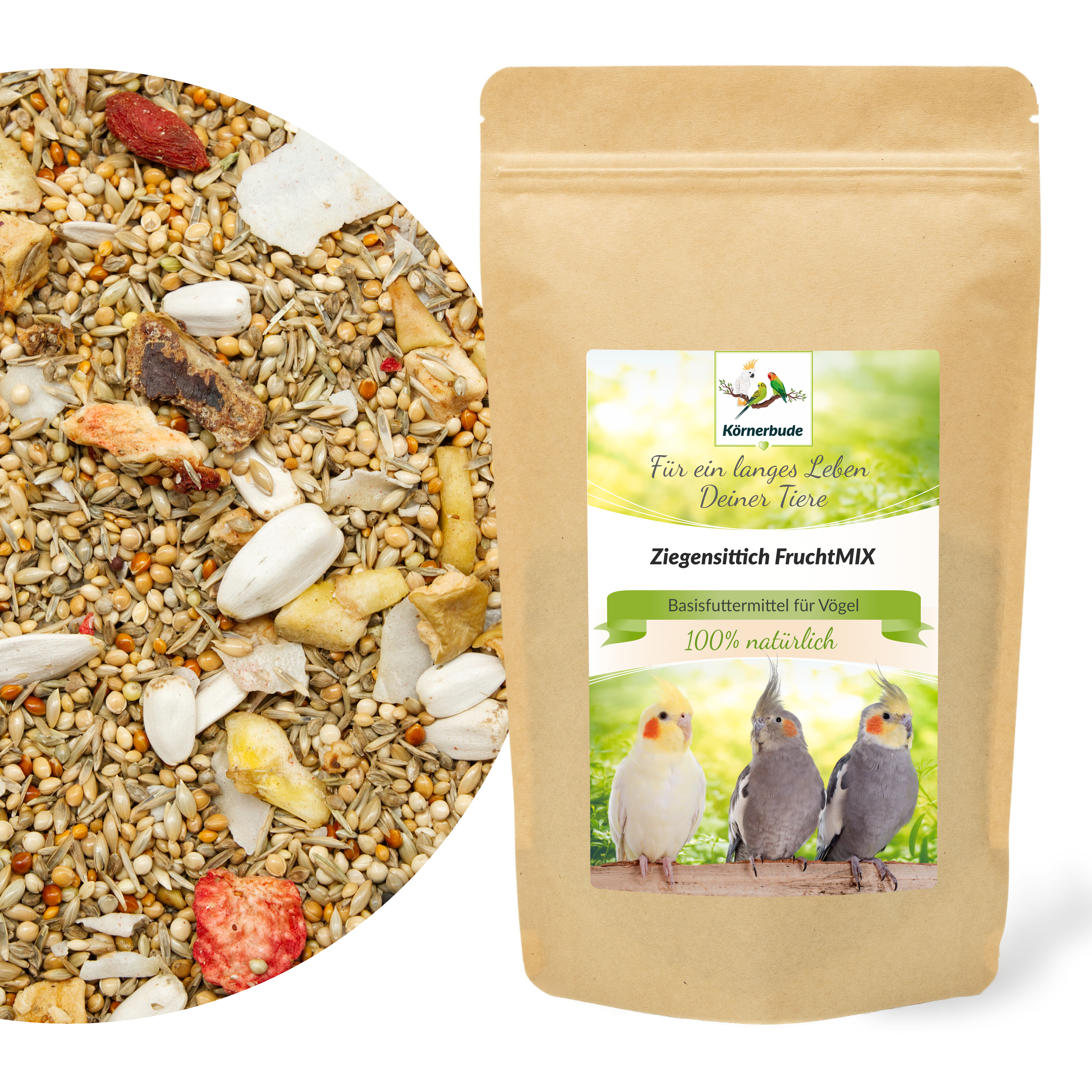 ziegensittichfutter_fruchtmix_koernerbude_shop Ziegensittiche FruchtMIX