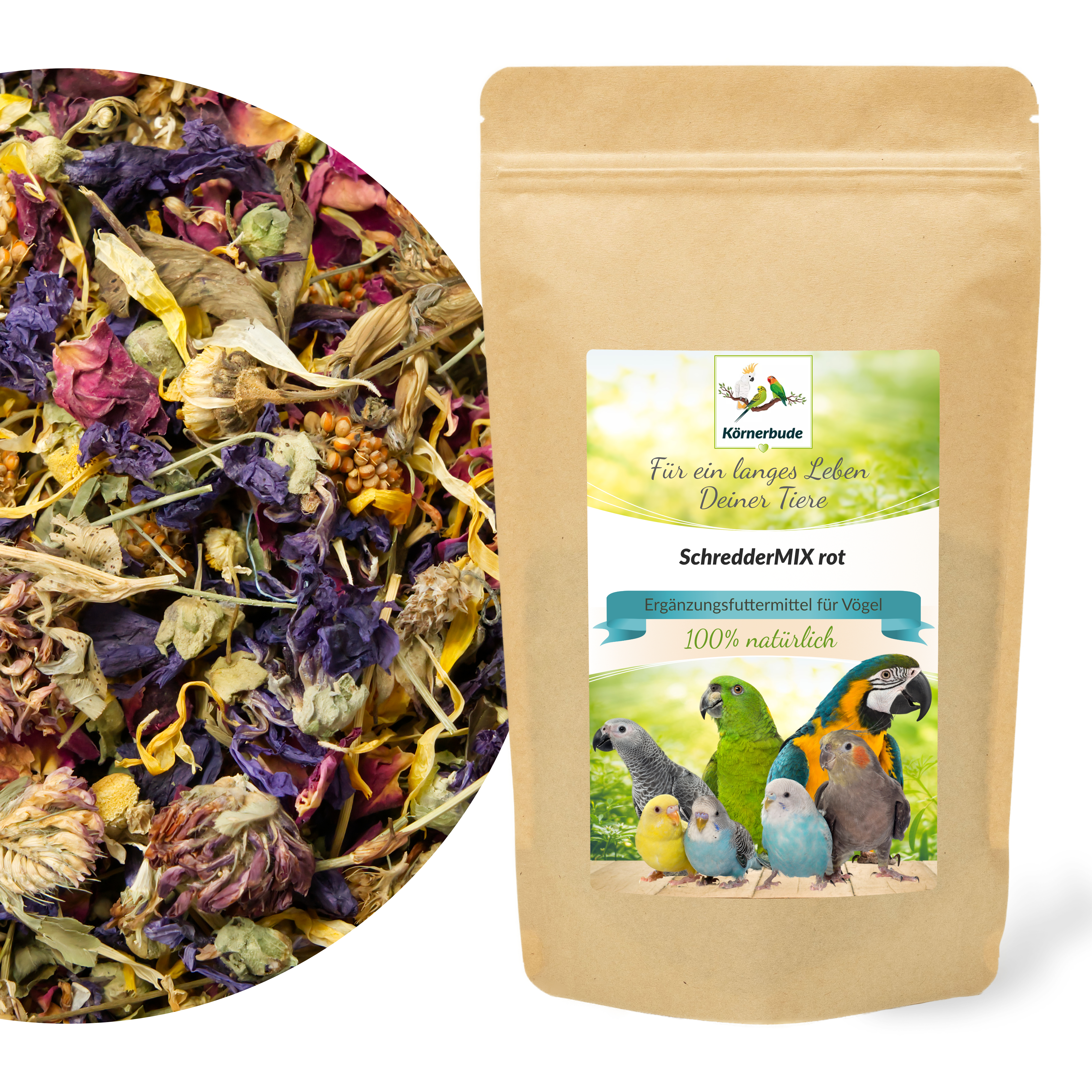 schreddermix_rot_fuer_voegel_koernerbude_wellensittiche_shop SchredderMIX rot 100g