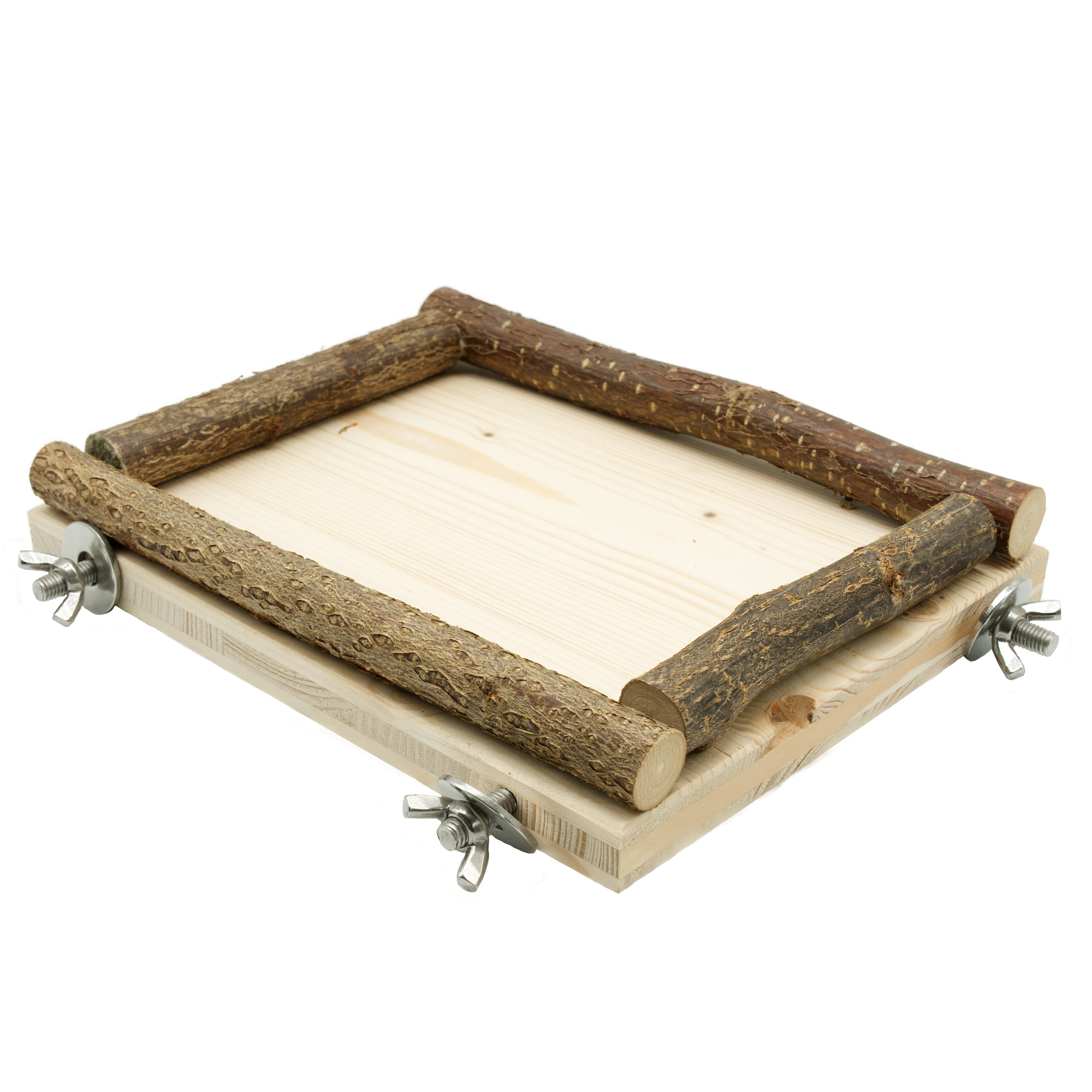 koernerbude_sitzbrett_25x20x2cm_fuer_nagetiere_und_voegel Körnerbude Futtersitzbrett, Edelstahl  25 x 20 cm