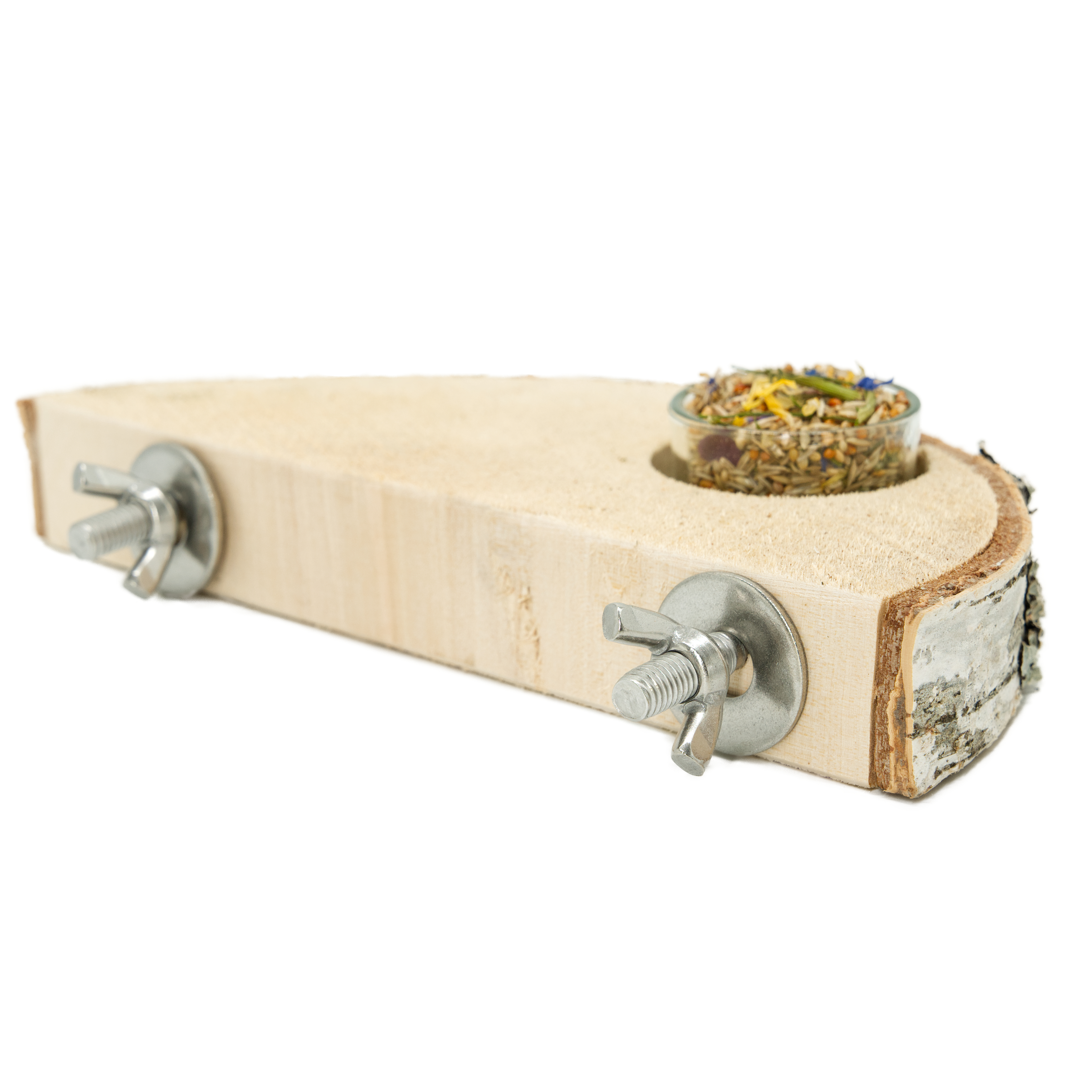 sitzbrett_mit_glasnapf_fuer_voegel_und_nagetiere_koernerbude1