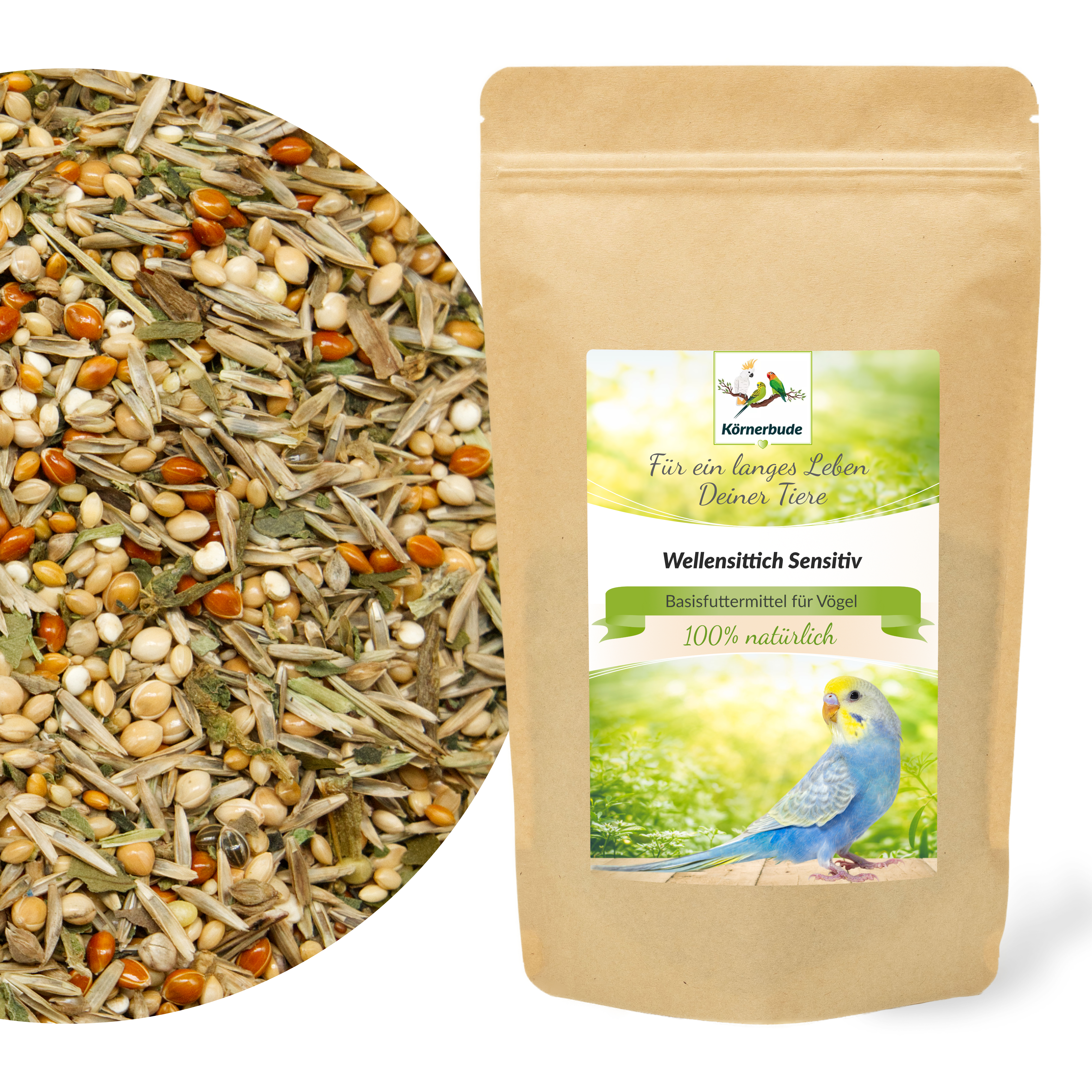 wellensittich_sensitiv_koernerbude_wellensittichfutter Wellensittich Sensitive 500g
