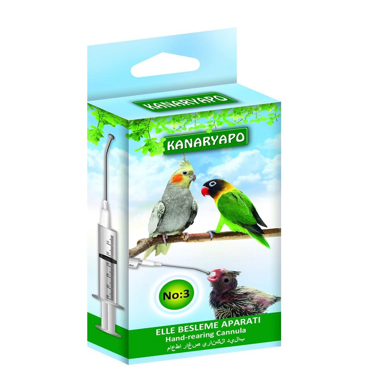 Kropfkanülen gekrümmt mit Spritze, verschiedene Größen