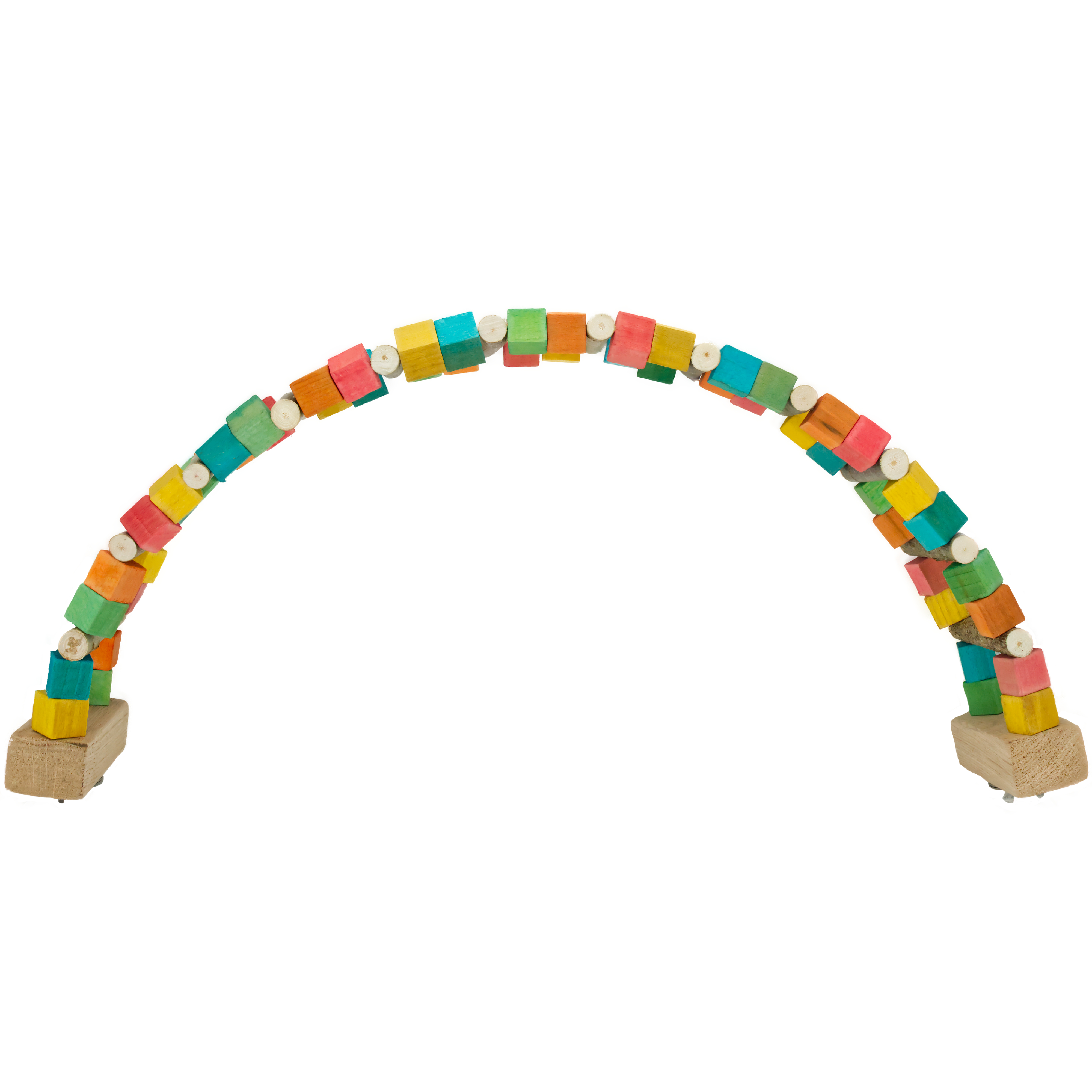 Wellensittich Leiter flexibel bunt zum Festschrauben