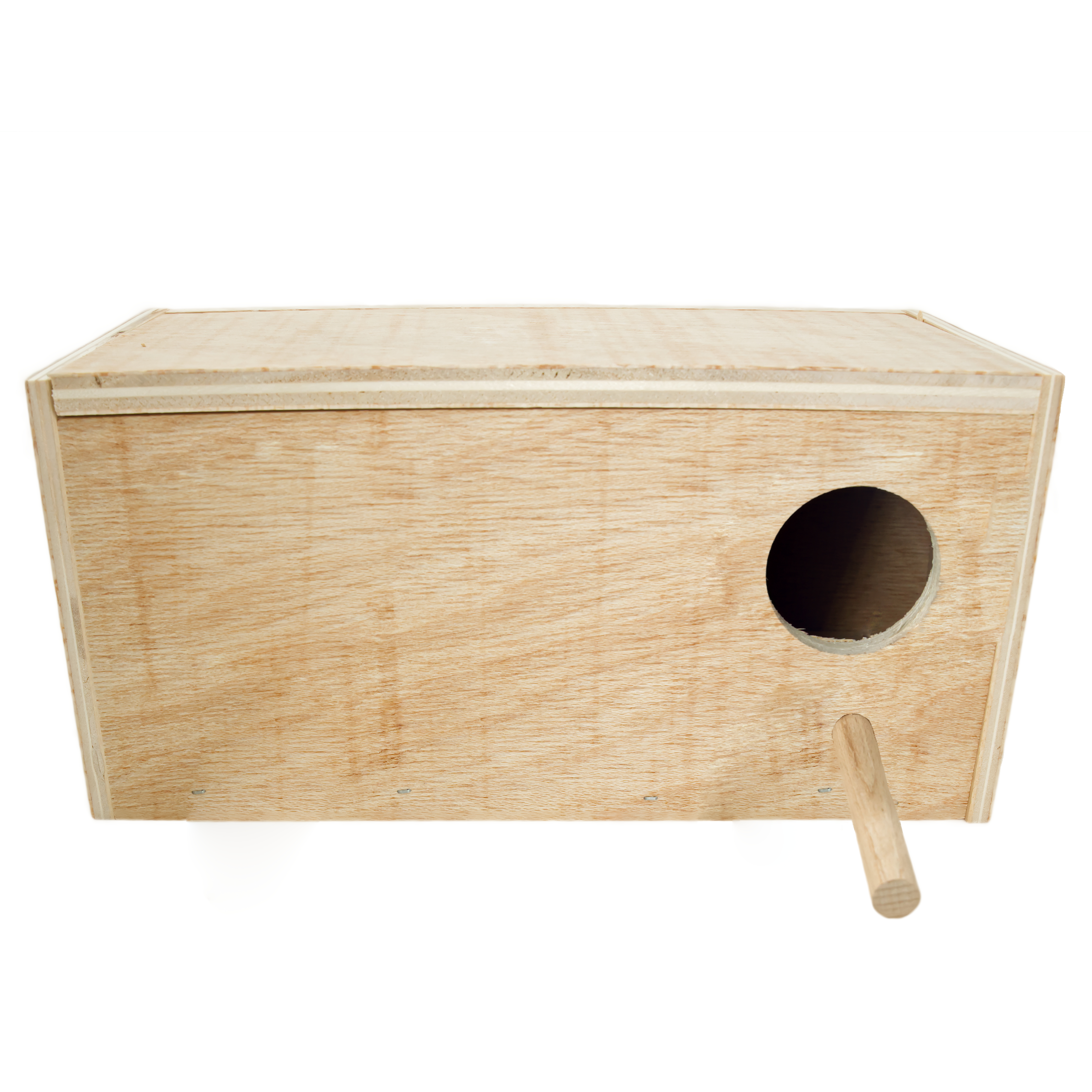 Wellensittich-Nistkasten-Loch-rechts-28-5-x-14-0-x-14-0-cm Wellensittich Nistkasten Loch rechts 28,5 x 14,0 x 14,0 cm