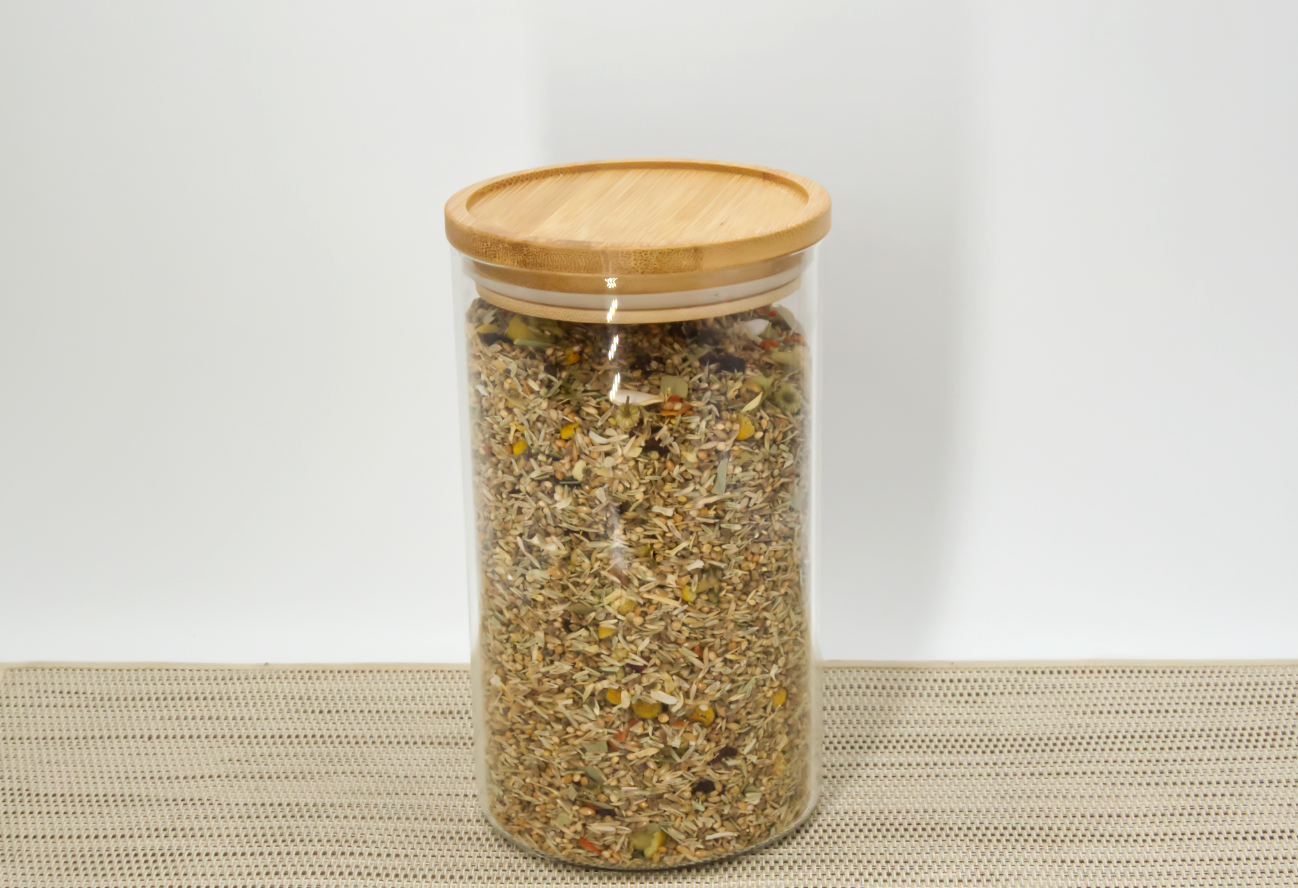 Vorratsglas 900 ml mit Bambusdeckel