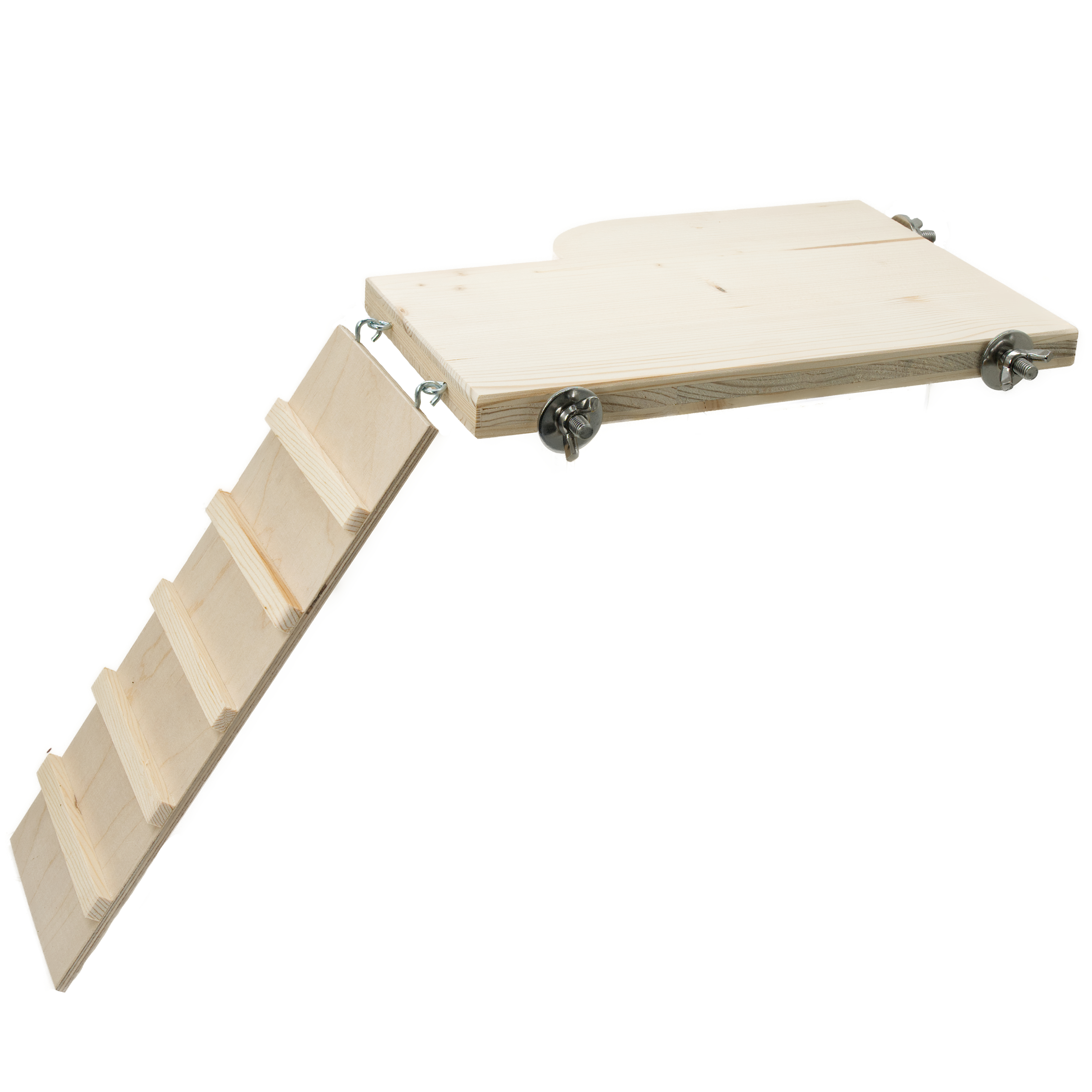 sitzbrett_mit_leiter_fuer_voegel_und_nagetiere_koernerbude Sitzbrett mit Leiter für Vögel und Nager 30 x 20 cm