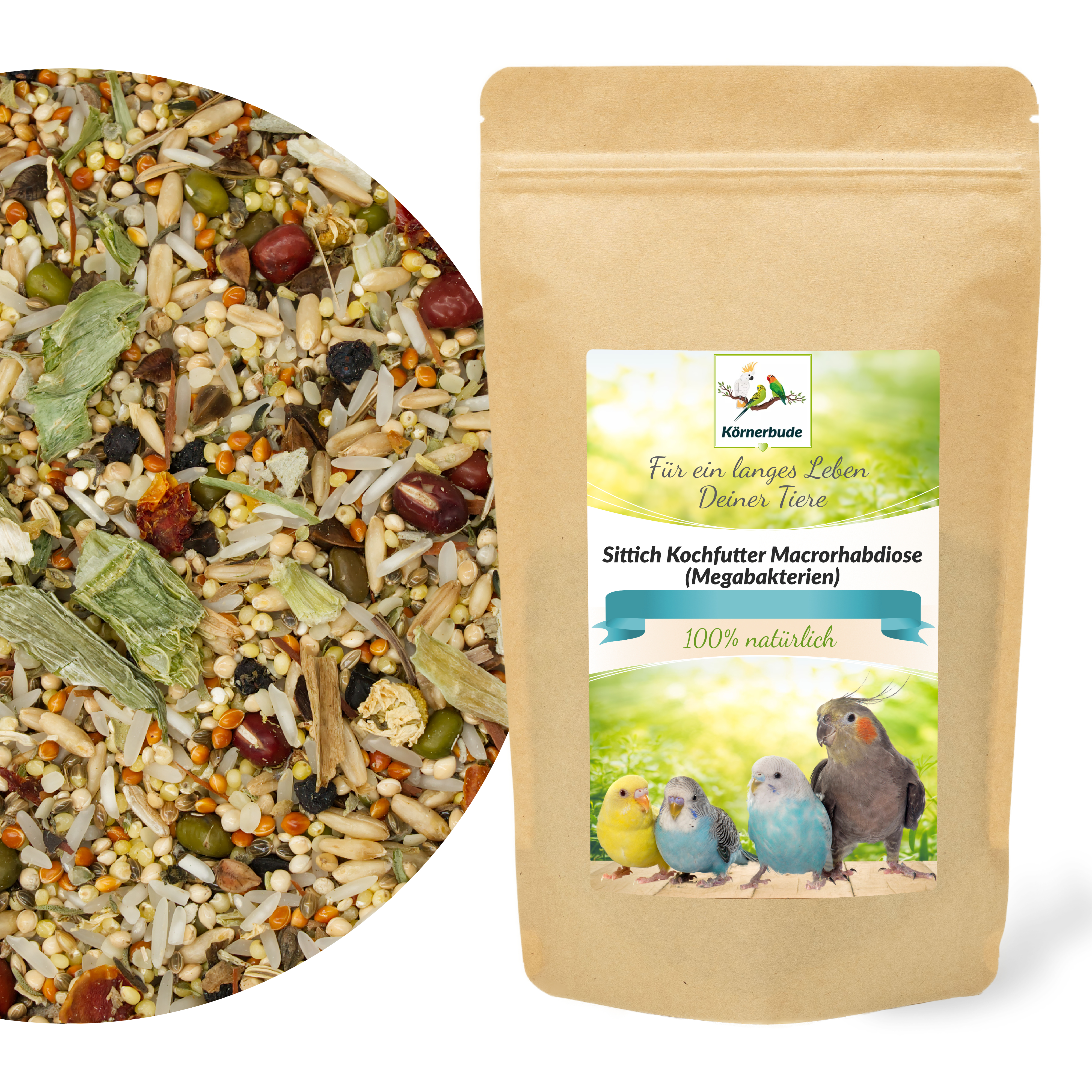 kochfutter_megabakterien_fuer_wellensittiche_sittiche_kanarien_koernerbude_shopbilder Sittich Kochfutter Macrorhabdiose (Megabakterien)