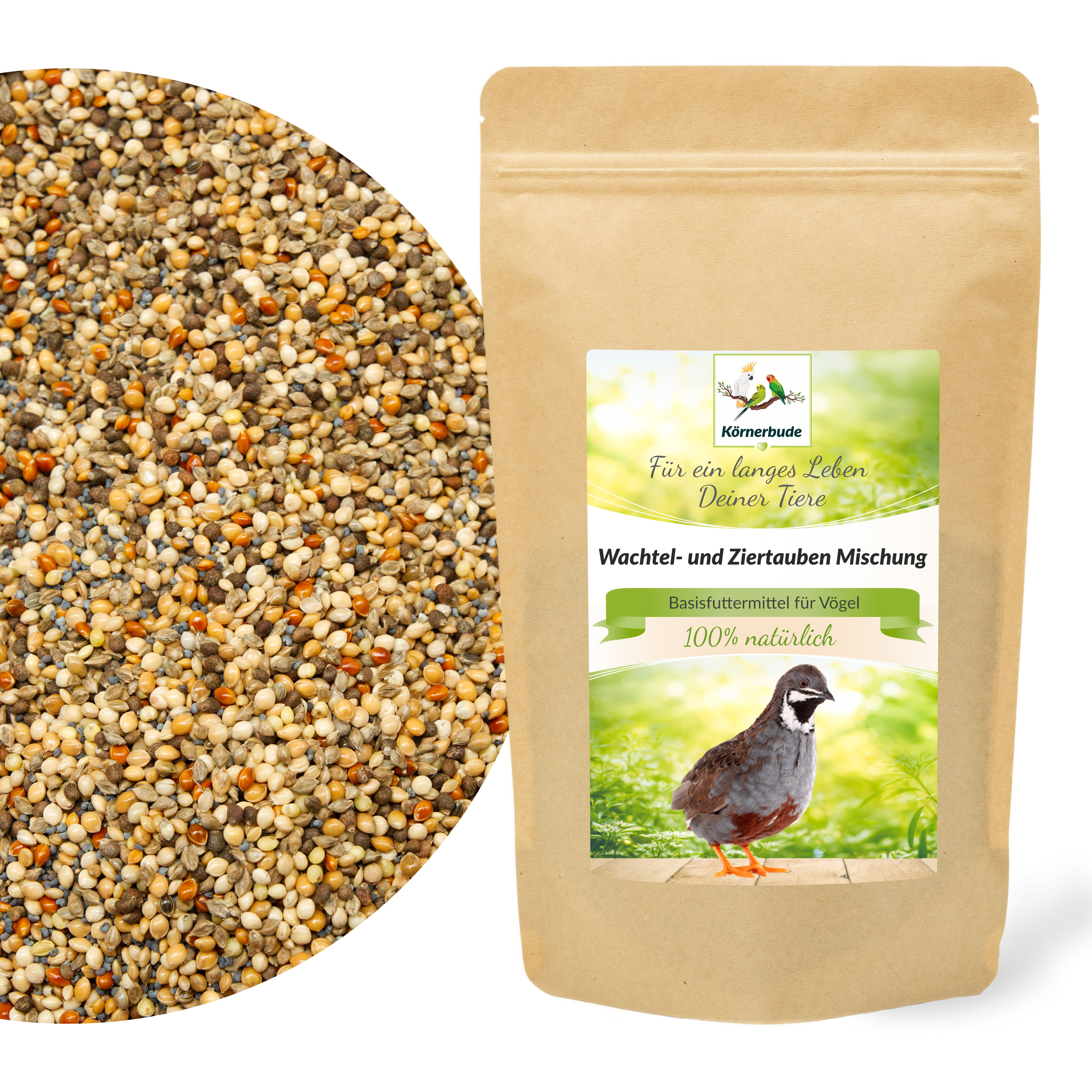 wachtelfutter-k-rnerbude Wachtel- und Ziertauben Mischung